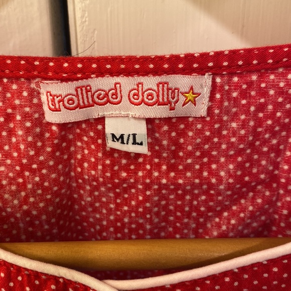 Trollied Dolly M/L red polka dot dress. - Picture 2 of 5